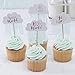 Ginger Ray Rose Gold Cloud Hello World Baby Shower Tassel Cupcake Pick Toppers x 10 - Hello World