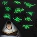 Dinosaures Autocollants Lumineux Stickers Muraux Fluorescents Phosphorescentes pour Décoration Murale de Chambre de Bébé Enfant Fille Garçons Noël Anniversaire Cadeaux