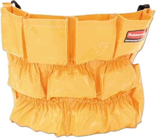 Image of Rubbermaid Commercial Products Supply Organizing Caddy for Brute Trash Cans Yellow Tool Organizer Storage for Spray Bottles /Paper Towels /Gloves /Scrub Brush,(Pack of 6)