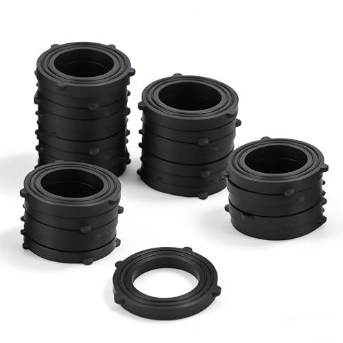 LIULO TOOL 50 Pack Garden Hose Washers Heavy Duty Black Rubber Leak Proof Fits All Standard 3/4 Inch Garden Hoses and Faucet Fittings