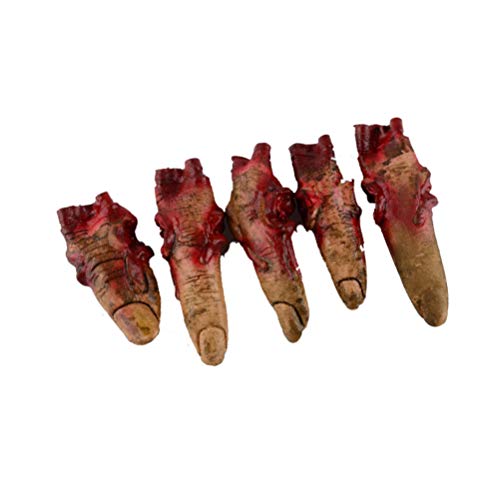 FOMIYES 5Pcs Halloween Bloody Finger Halloween Props Levendige Afgehakte Vingers Halloween Decoraties Props Halloween… - Afbeelding 4