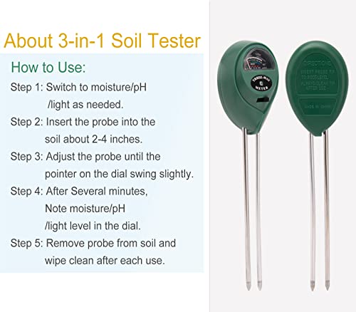 Ph Tester, Tds Ppm Meter, Soil Ph Meter 3-In-1 Ph/Ec Digital Kit - Lab Ph Meters, Soil Moisture Tester, Tds And Ec Pen Combo For Water, Home, Hydroponics, Plants Garden Soil And Aquarium #TOP5