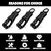 5 Pack Panic Snap Quick Release, Fixed Eye Zinc Alloy Paracord for Get Back Whips, Saddles (Black)