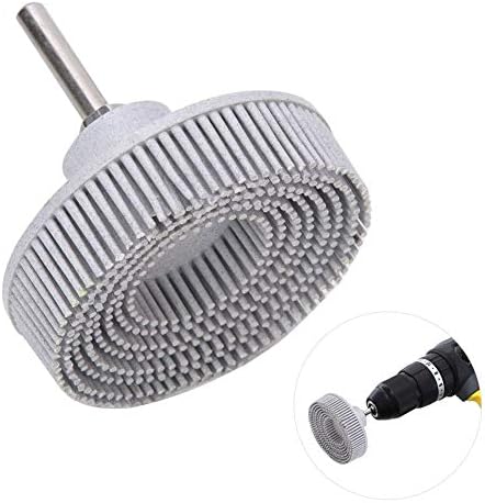 3 inch bristle disc emery rubber detail sanding brush deburring polishing grinding wheel jewellery wood metal polishing (white).