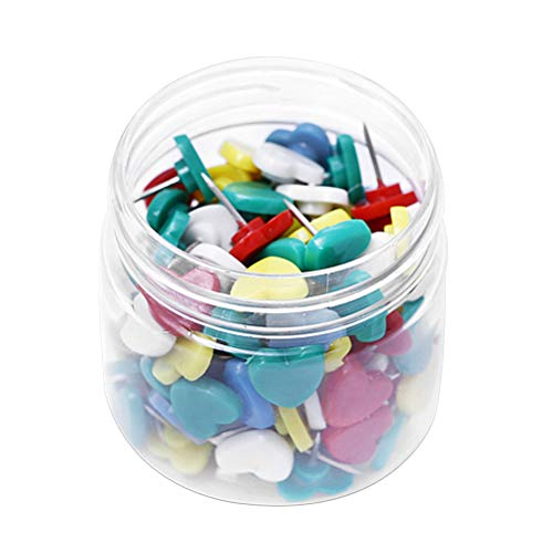 Alfinetes de Plástico Coloridos em Formato de Coração da Healifty 100 peças para Parede de Foto de E