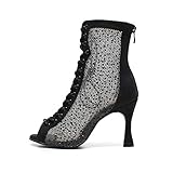 ❤️LIGERO Y CÓMODO: Súper liviano y flexible, te hace sentir una gran libertad y cómodo de usar, mantén tu increíble baile.Suela de látex engrosada, suave, cómoda, liviana y resistente al desgaste, te permite bailar sin cansancio.