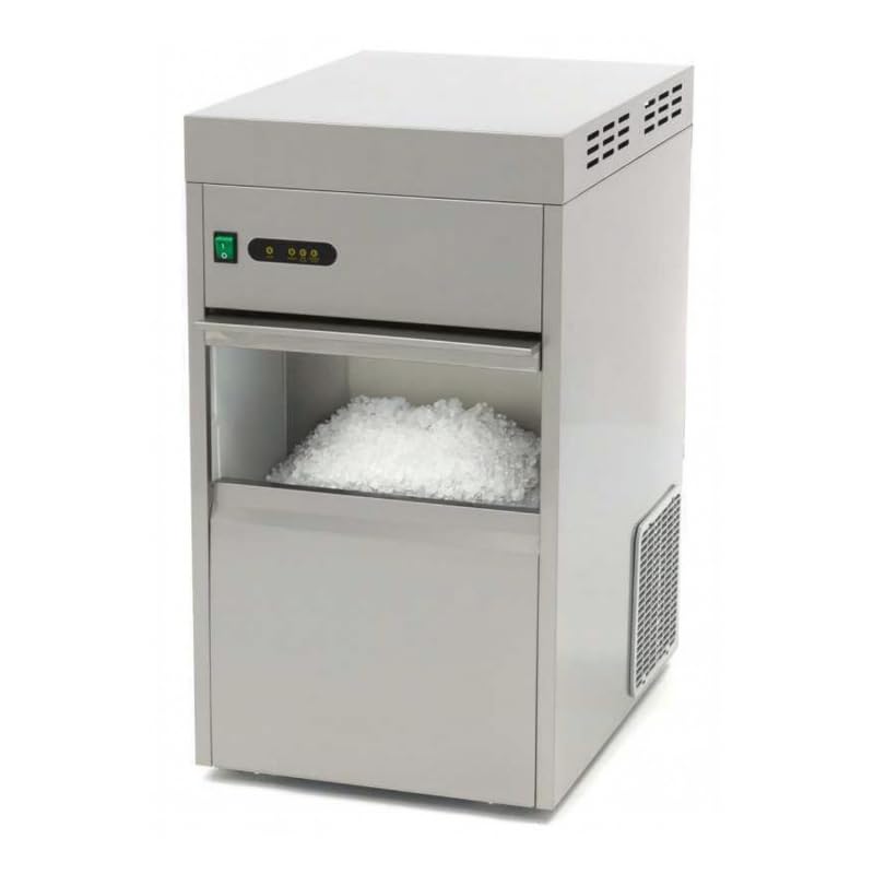 Máquina profesional de hielo picado 85 kg/24h - Reserva 25 kg - Caramelos en Lentejuelas - R290 - Digitale