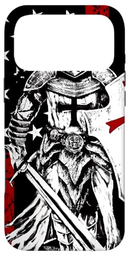 Knight Templar American Flag Case for iPhone 17 Pro Max