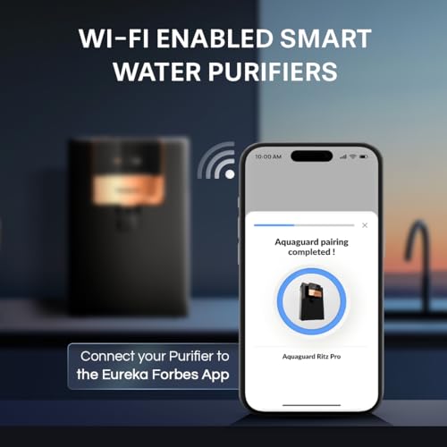 Image of Aquaguard Ritz Pro RO+UV+Copper Water Purifier | 2 year filter life | SMART Purifier | TDS Display | FilterLife & Water In take Tracker | Service Alert | With Mega Sediment filter
