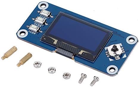 OLED Expansion Board, 1.3 inch OLED Display HAT Expansion Board 4-Wire, 3-Wire and I2C Support for 2B/3B/Zero/Zero W