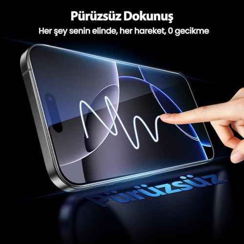BUFF LABS 5D Privacy EasyFit 2 Adet Kolay Uygulama Aparatlı Ekran Koruyucu Temperli Hayalet Ekran Cam (iPhone 17 / iPhone 17 Pro / iPhone16 Pro) - Görsel 7