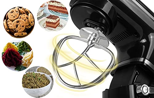 MalTec Küchenmaschine MaltecChef1800W | 3-in-1 Knetmaschine | mit 6L Edelstahlschüssel | inkl. Flachrührer, Schlagbesen… – Bild 8