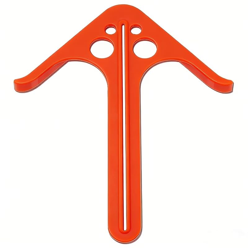 Azoth Center Marker Tool for Woodworking | Plastic Center Finder Gauge | Accurate Center Line Marking Tool for Carpentry & DIY Projects (Orange)-image-2