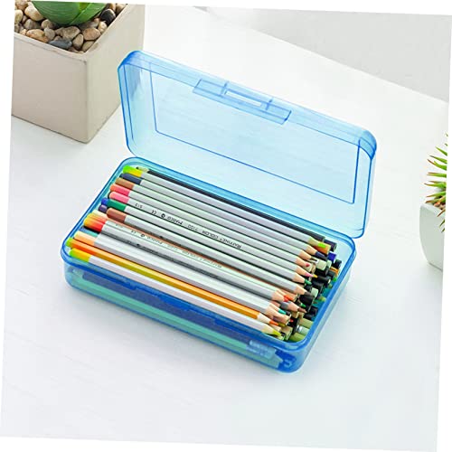 Amosfun 2 Pçs Fivela Azul Crianças Estilo Estudante Estojos De Tampa De Encaixe Lápis Pintura Caneta