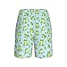 YSBKN Cute Cartoon Frogs On Blue Background Mens Pajama Shorts Soft Lounge Bottoms Sleepwear Pj Pants With Pockets X-Large