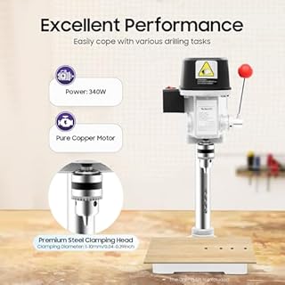 Trapano a colonna da 220 V, 340 W, 3 velocità regolabile per legno, utilizzato per uso commerciale