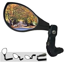 Hafny NEW Bar End Bike Mirror, HD Automotive Grade Glass Lens, Large Surface, Shatterproof, Multi-Angle Adjustable, E-Bike Mirrors, HF-M902LS-FR08