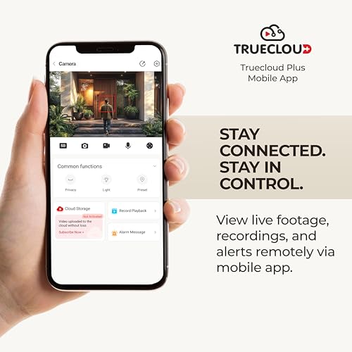 Image of Trueview 3MP Wi-Fi All Time Colour Mini Pan-tilt CCTV Camer | STQC Approved | 360 Pan Tilt | Human Detection | 2-Way Audio | Supports 256 GB Memory Card & Cloud | Alexa | T18290S