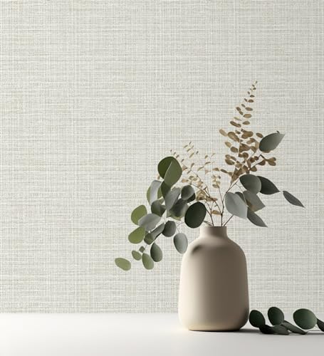 GAULAN 682396 - Papel pintado imitación tela de rafia con textura en relieve para pared salón cocina comedor oficina despacho - Rollo de 10 m x 0,52 m