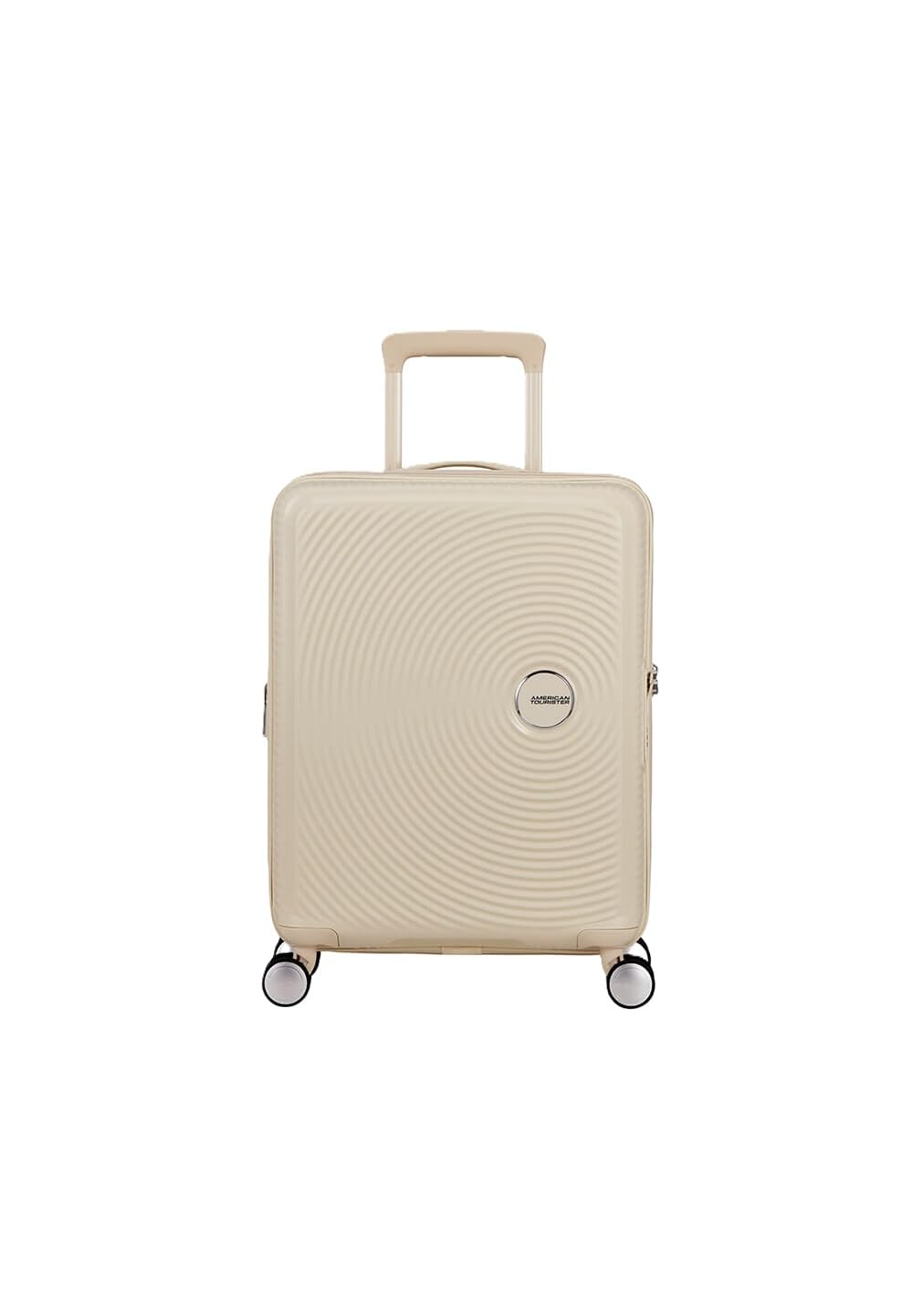 American Tourister carrello Soundbox Spinner 55/20 TSA EXP Trolley Coconut Sand avorio