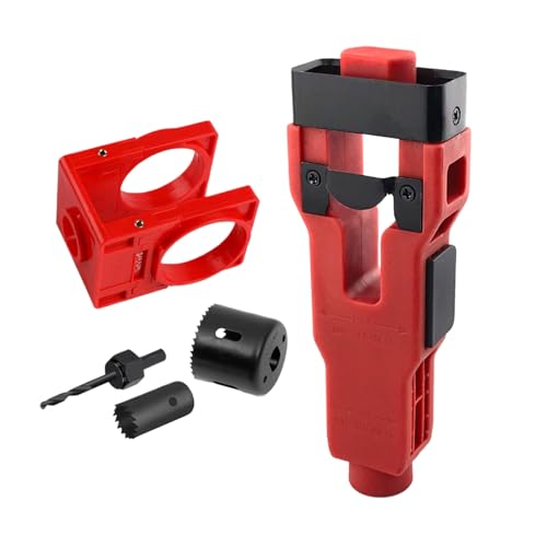 Kit de instalación de cerradura de puerta - Herramienta multifunción para mortaja Adecuado para puertas de 1-3/4' o 1-3/8' de grosor, ideal para uso interior y exterior | Instalador de pomos para