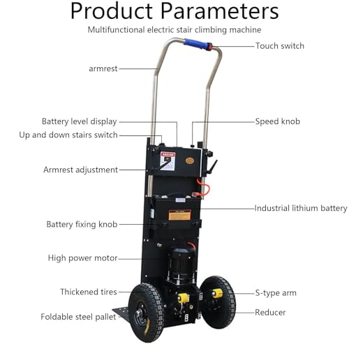 Carretilla eléctrica para escaleras 400 kg capacidad miniatura 2