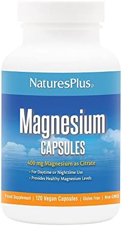 NaturesPlus Kalmassure Magnesium - 400 mg, 90 Vegan Capsules - Natural Stress Relief Supplement, Supports Nerve and Muscle Relaxation - Vegetarian, Gluten-Free - 30 Servings