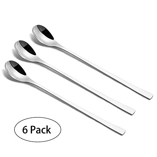 Imeea Iced Tea Spoons Long Handled 18/10 Stainless Steel Stirring Spoon 9-Inch Bar Spoon Cocktail Mixing Spoon, Set Of 6 #TOP7