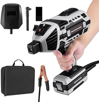 Krovtoy Upgraded Welding Machine, 220V Handheld Welder with IGBT Inverter 6 Variable Current Adjustment,20-120Amp Adjustable Output Current,Suitable for 3/32″- 1/8″ (2.5-3.2mm) Welding rods (Grey)