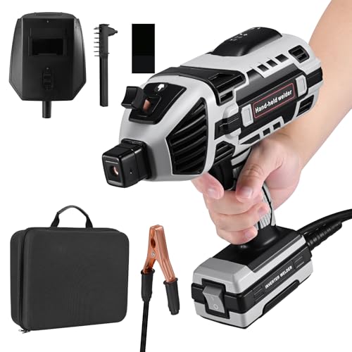 Krovtoy Upgraded Welding Machine, 220V Handheld Welder with IGBT Inverter 6 Variable Current Adjustment,20-120Amp Adjustable Output Current,Suitable for 3/32″- 1/8″ (2.5-3.2mm) Welding rods (Grey)