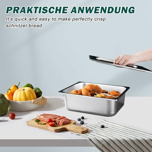 Plat four inox antiadhésif 32.5x17.5x6.5cm lot moule rectangulaire cuisine viandes lasagnes - 5