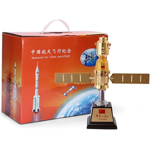 MOOKEENONE 1:50 Alloy China Shenzhou 14 Spacecraft Model Aviation Satellite Model for Collection and Gift
