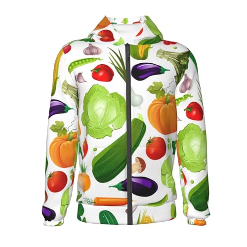 Vegetables2 Kids Pullover Hoodies Boys Zip Up Sweatshirts Girls Athletic Clothes with Pocket2