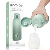Momcozy Portable Milk Warmer for Travel Dual Heating Modes for Breast Milk & Water, Portable Bottle Warmer with Fast Heating & Long Battery Life, 17 Ounces Large Capacity to Meet Your All-Day Needs