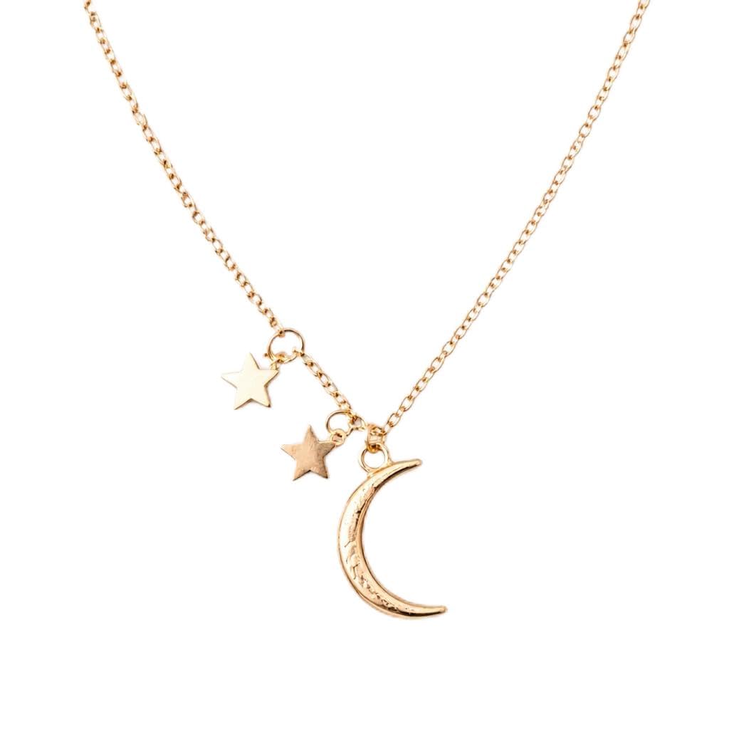 Star Moon Pendant Necklace for Women & Girls | Anti-Tarnish Celestial Charm Chain | Dainty Minimalist Fashion Jewellery | Cute Birthday, Anniversary, Valentine Gift for Girlfriend, Wife