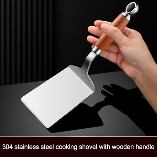 Pancake Spatula - Turner in acciaio , strumento di cottura sicuro per lavastoviglie, manico ergonomico comodo, accessorio da cucina senza bastoncini resistente al calore | Durablee multiuso - immagine 6