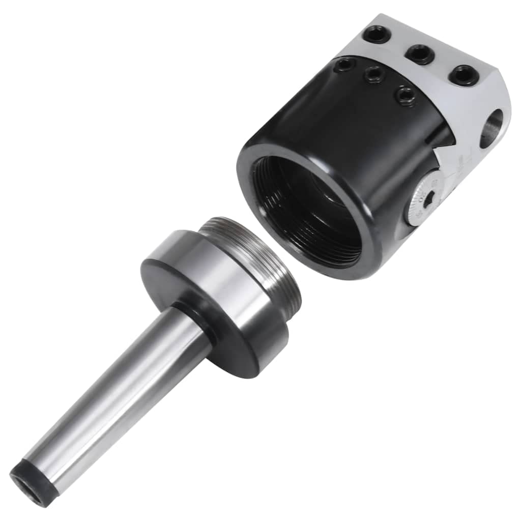 50 mm głowica wiertnicza z trzpieniem wiertniczym MT2 ze stali 40 CR, precyzyjna 0,01 mm, pojemność wiercenia 10-125 mm, w zestawie 3 klucze imbusowe, nadaje się do frezarki, warsztatu i