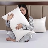BedLooms White Pillow Cases 4 Pack (Pillows Not Included)- 100% Microfiber Envelope Closure Stripe Pillow Cases 50x75cm Premium Hotel Quality Anti Allergy Pillow Cover - Image 4