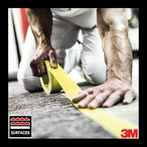 3M Pro 399 Betongewebeband Gelb – 1 Rolle, 44 mm x 50 m, Wasserfest, 2 Wochen UV-Stabil – Ideal für Beton, Stein und Mauerwerk