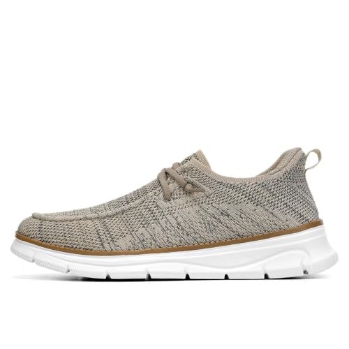 Image of Mens Slip-on Loafers Comfortable Boat Shoes Casual Walking Sneakers Mesh Business Oxfords Work Lightweight Soft Sole