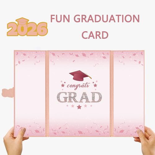 Image of Vlipoeasn 2026 Graduation Guest Book Alternative, Rose Gold Class of 2026 Graduation Party Decorations, Graduation Signature Book for 2026 College High School, Unique Graduation Gifts for Friends
