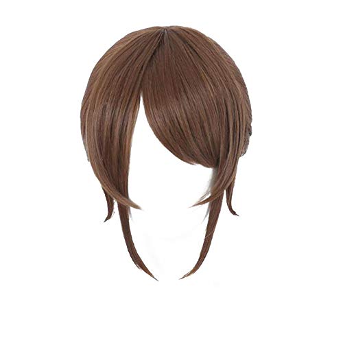 PWEINCY Edgar Valden Cosplay Wig Brown Short Ponytail Halloween Costume Wigs for Women