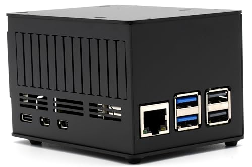 KKSB HAT-Gehäuse für Raspberry Pi 5 – Platz für Standard-Hats und NVMe HAT – Kompatibel mit Raspberry Pi 5 Kühlkörper und flachen Kühlkörpern