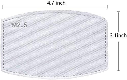 Activated Carbon Filter - PM 2.5 Insert Meltblown Non-Woven Cloth - 5 Layers Protective Filters - Replaceable Anti Haze Filter Paper（20 Pcs)
