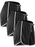 Cadmus Damen Mesh Freizeit Laufshorts mit Taschen - Schwarz - X-Klein