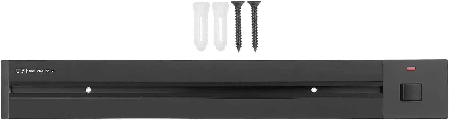 Plug in Lighting System with Cable Management Raceway 60cm,6000W,Multi Point Connection for Kitchen,Bedroom & Office