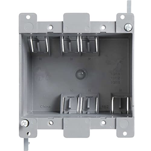 Newhouse Hardware 2-Gang Pvc Old Work Electrical Outlet Box (3-Pack) | 25 Cu. In. Plastic Junction Box For Switches, Gfci, Or Duplex Receptacle Outlet | Old Work Electrical Box For Home Improvement #TOP3