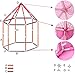Springbuds Princess Castle Play Tent for Girls Large Kids Play Tents Hexagon Playhouse with Star Lights Toys for Children Indoor Outdoor Games, 55'' x 53'' (DxH) (Pink)