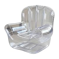 Inflatable Arm Chair - Thick Inflatable Sofa | Transparent Ergonomic Sofa | Reinforced Furniture for Lawn, Swimming Pool, Balcony, Bedroom, Living Room, Outdoor, Interior, Home, Office