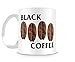 Black Coffee Flag 11oz Ceramic Coffee Mug by Cotton Cult